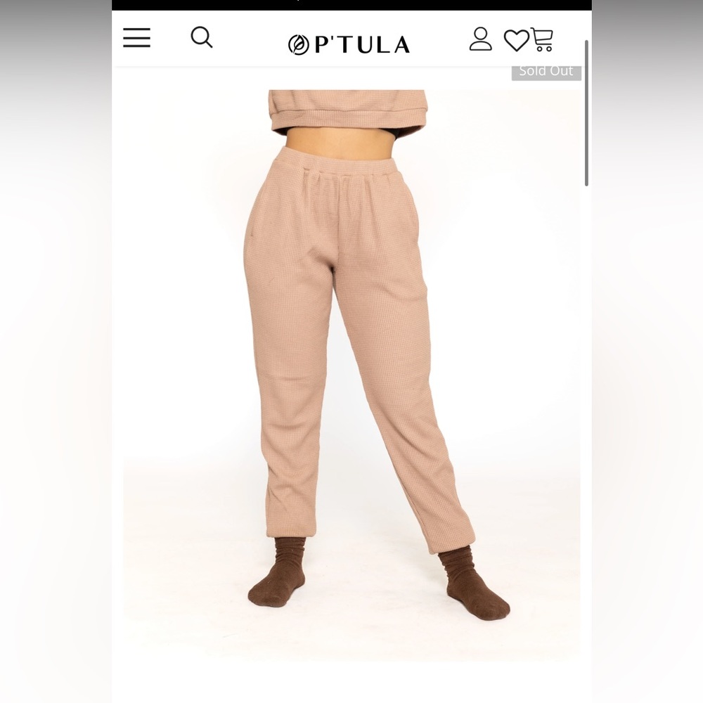 Ptula waffle knit pant gingersnap size M like new